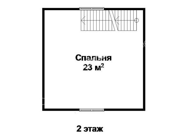 планировка 2-этажного дачного дома 5х5