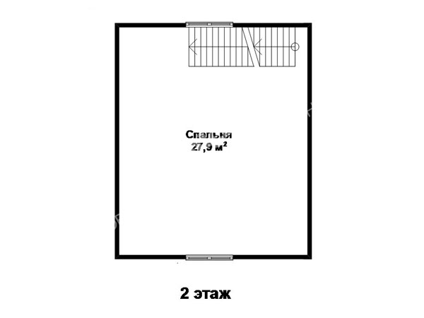 планировка 2-этажного дачного дома 5х6